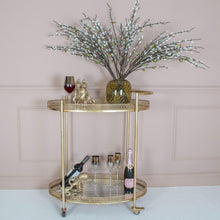 Load image into Gallery viewer, Antique Gold Metal Bar Cart
