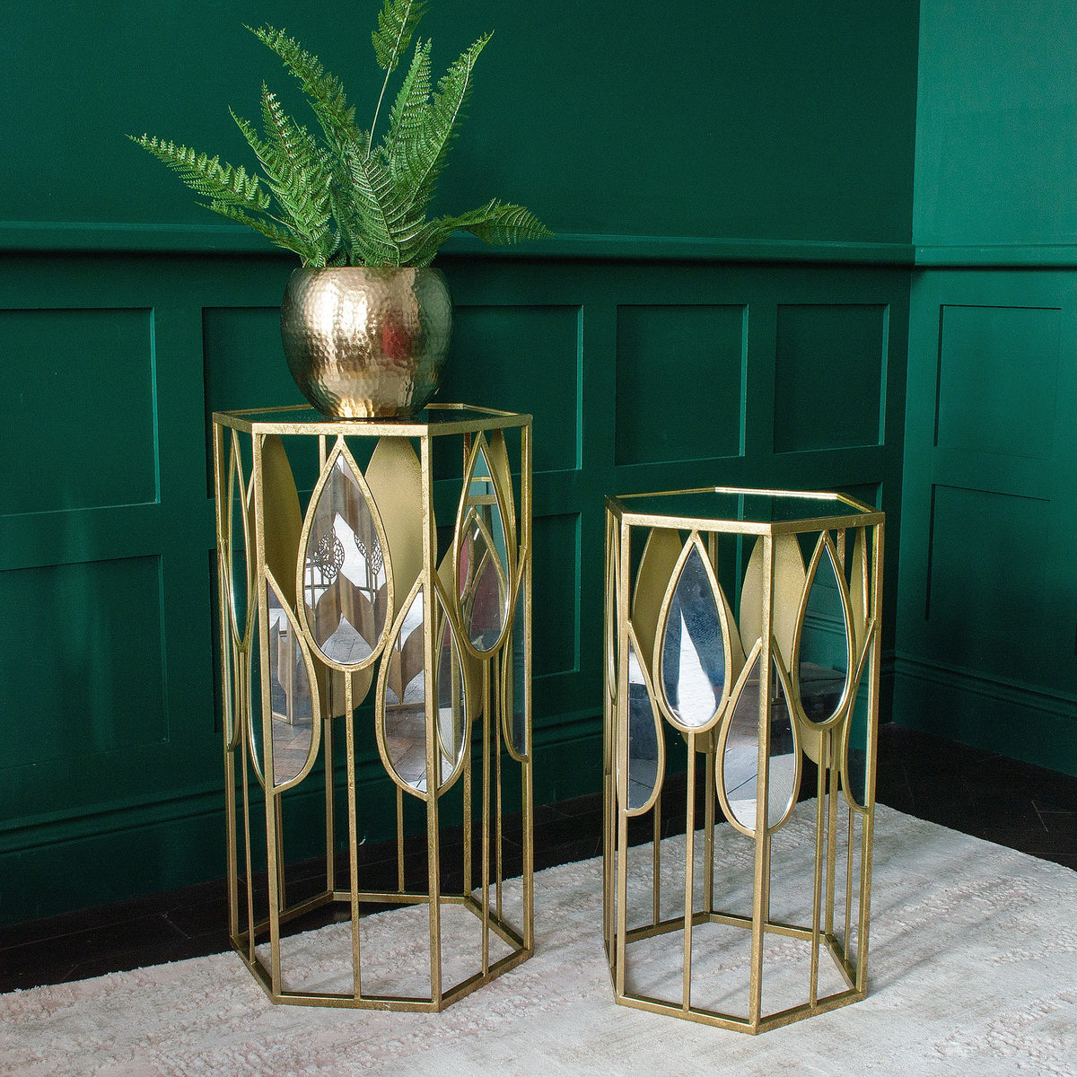 Mirrored nest deals of tables argos