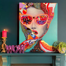 Load image into Gallery viewer, Gianna LED Neon Canvas Art