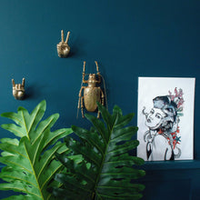 Load image into Gallery viewer, Gold Beetle Wall Decor