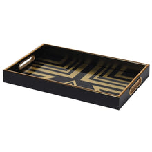 Load image into Gallery viewer, Jazz Age Inspired Black and Gold Tray