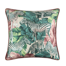 Load image into Gallery viewer, Pink &amp; Teal Zebra Cushion