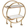 Circular Drinks Trolley with Semi-Precious Agate Stone