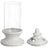 Rustic Glass Candle Holder with Stone Base
