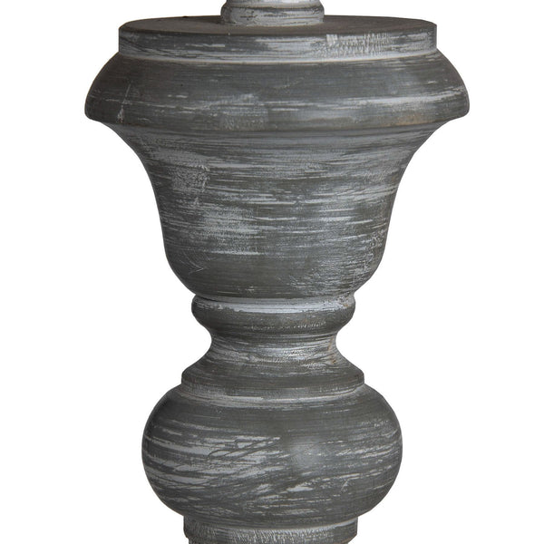 Elegant Distressed Wood Floor Lamp