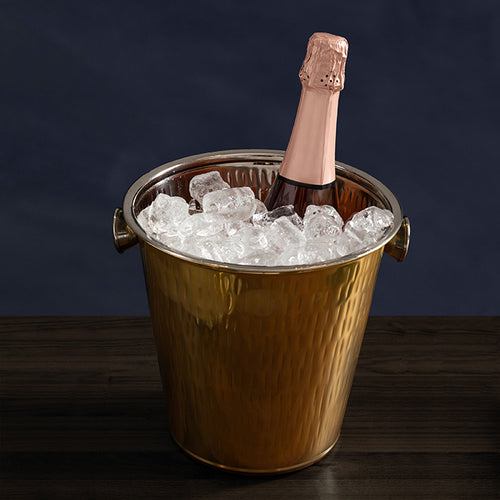 Hammered Gold Ice Bucket