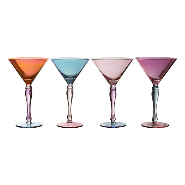 Multicoloured Cocktail Glasses | Set of 4