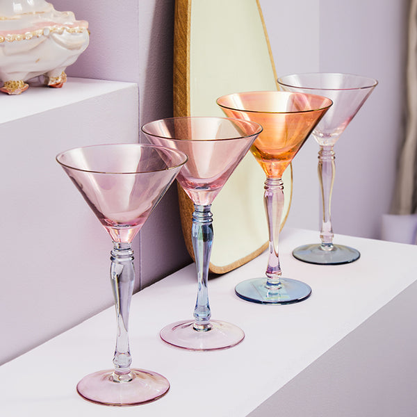 Multicoloured Cocktail Glasses | Set of 4