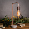 Copper Metal Table Lamp with Concrete Base