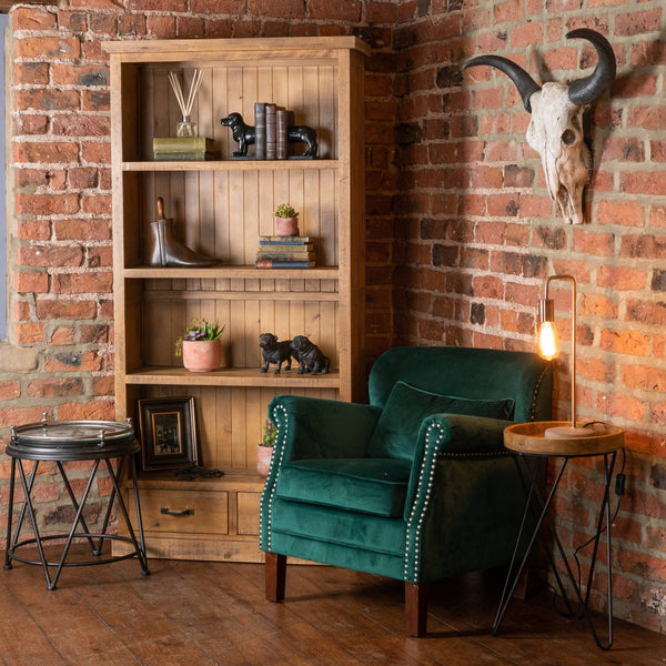 Copper Metal Table Lamp with Concrete Base