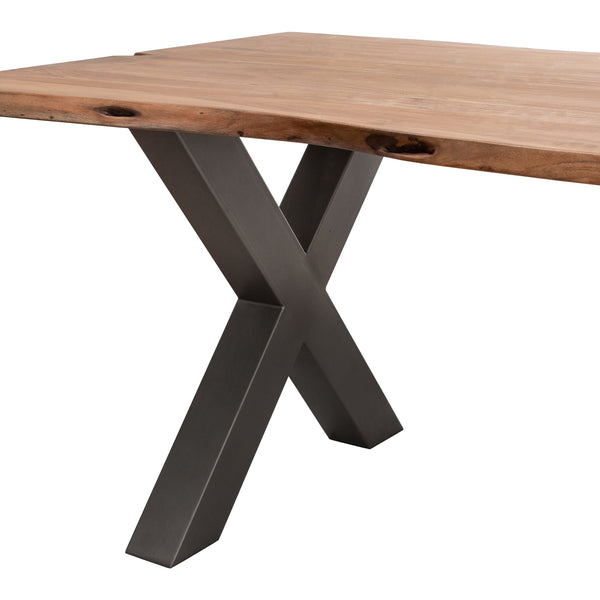 Acacia Wood Dining Table with Industrial Legs