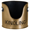 Brushed Metal Log Holder Set