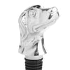 Polished Metal Dog Bottle Stopper