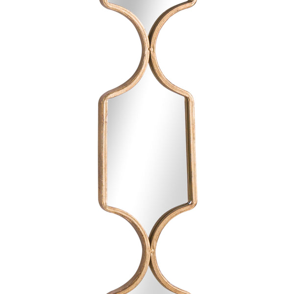 Metal Opulence Gold Multi-Panel Mirror for Luxe Interiors