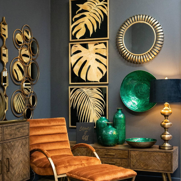 Metal Opulence Gold Multi-Panel Mirror for Luxe Interiors