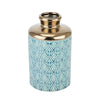 Aqua & Gold Ceramic Vase