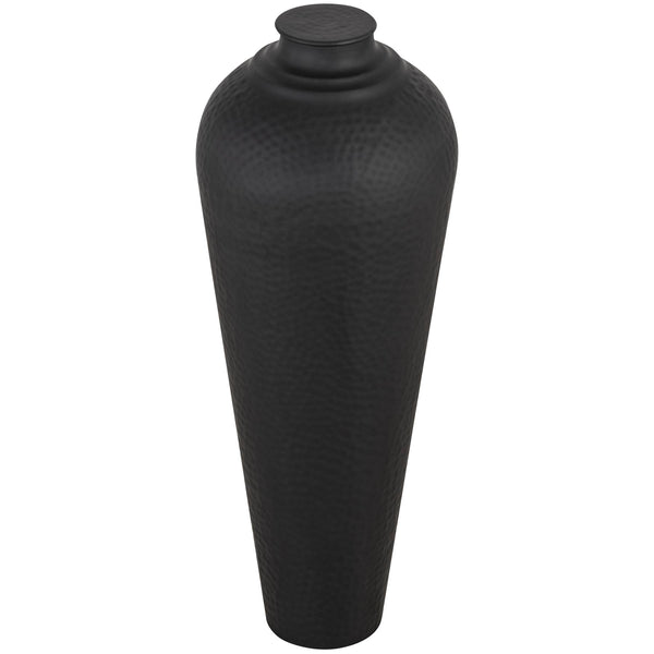 Tall Hammered Metal Vase