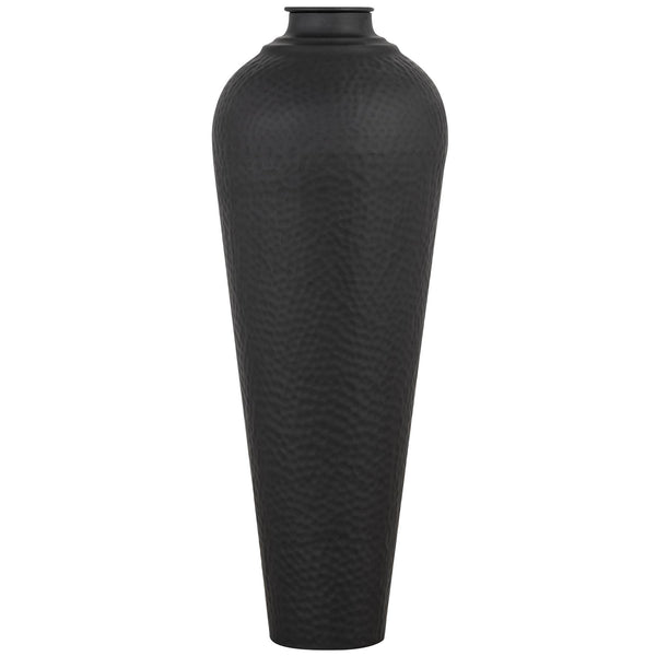 Tall Hammered Metal Vase