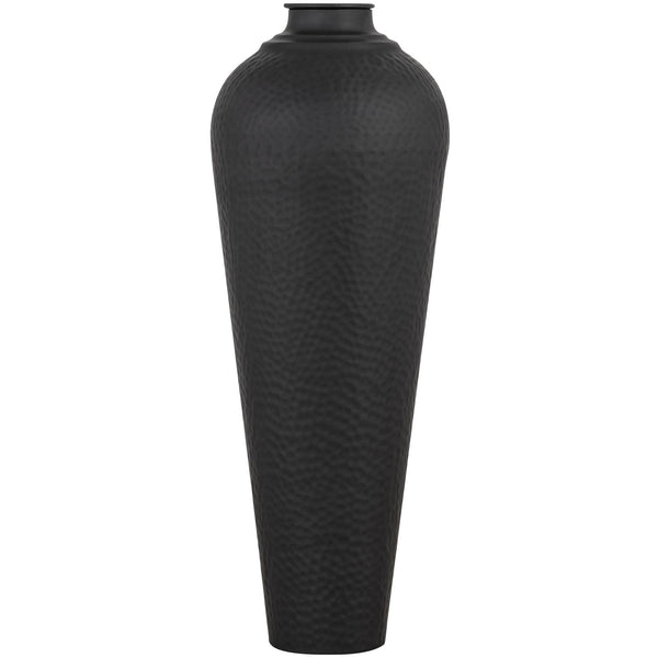 Tall Hammered Metal Vase