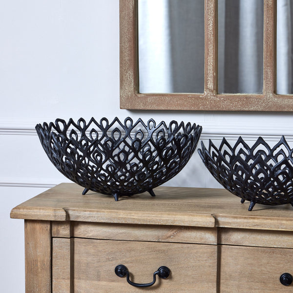 Black Aluminium Decorative Bowl
