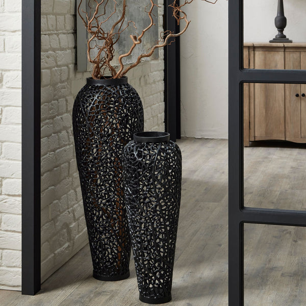 Black Aluminium Floor Vase
