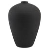 Sculptural Black Ceramic Vase
