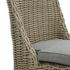 Rattan-Style Dining Chair with Metal Frame