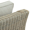 Chunky Rattan-Style Armchair with Plush Cushions & Subtle Metal Detailing