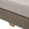 Woven Rattan-Effect 2-Seater Sofa with Cushions & Metal Tone Base