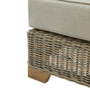 Savannah Woven Footstool with Metal Frame Detailing