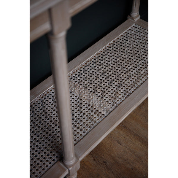 Vintage Metal-Wrapped Armchair with Woven Detailing