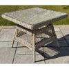Wicker Dining Set with Square Glass Table