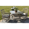 Wicker Dining Set with Square Glass Table