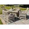 Wicker Dining Set with Square Glass Table