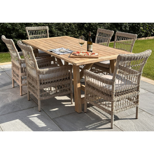 Rustic Wooden Garden Dining Set
