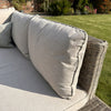 Rattan Corner Sofa Set with Glass Coffee Table