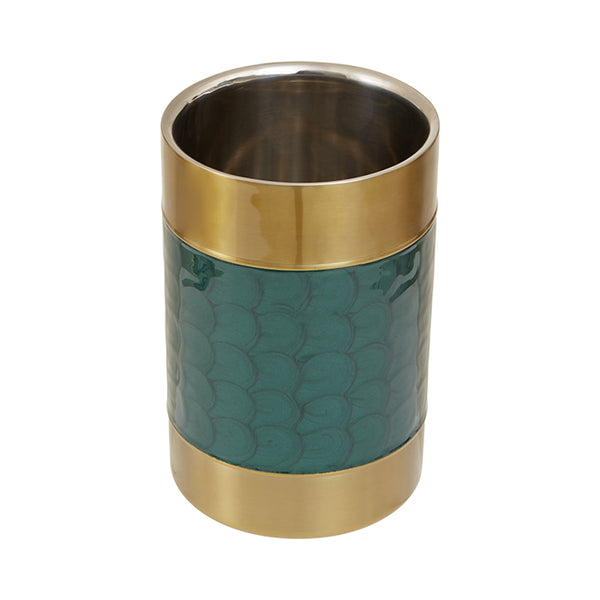 Luxe Green and Gold Wine Cooler