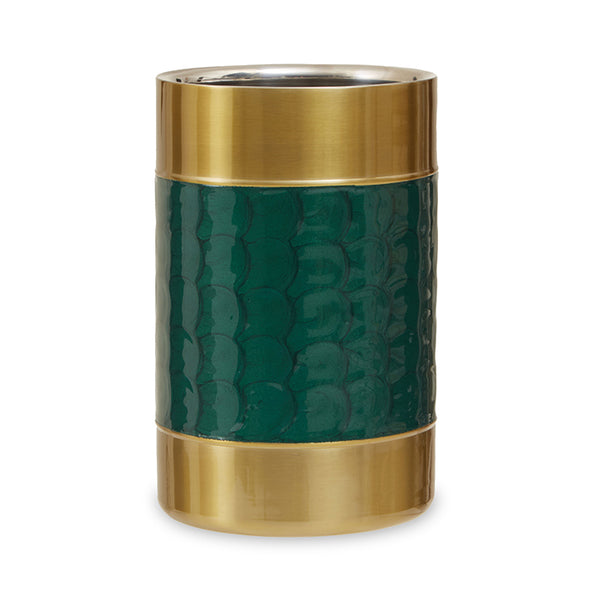 Luxe Green and Gold Wine Cooler