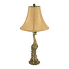 Peacock Table Lamp with Silk Shade