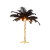 Black Ostrich Feather Table Lamp