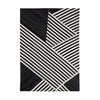 Handcrafted Monochrome Rug with Leather Backing