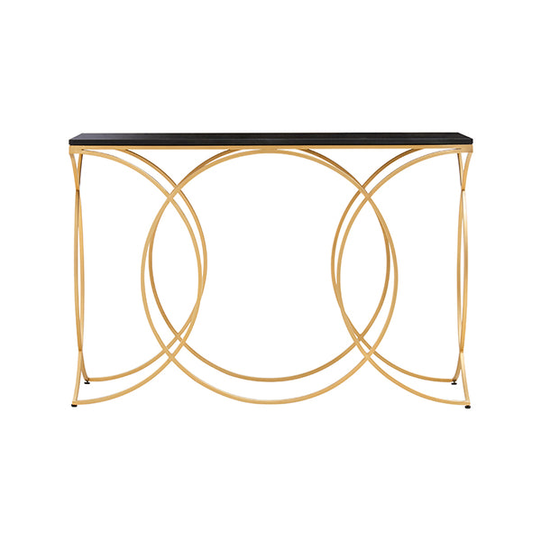 Gold Links Marble Top Console Table