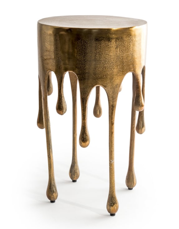 Gold Drip Side Table