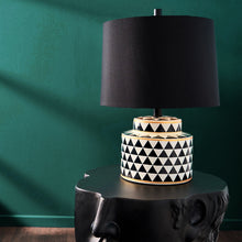 Load image into Gallery viewer, Donna Monochrome Table Lamp with Black Shade