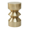 Gold Metal Geometric Side Table