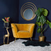 The Curvarella Turmeric Velvet Chair