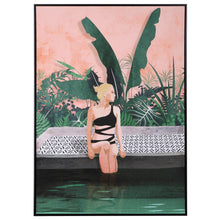 Load image into Gallery viewer, Miami Poolside Pink &amp; Green Large Framed Art