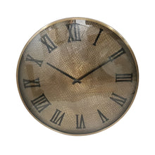 Load image into Gallery viewer, Antique Snake Etched Gold Clock
