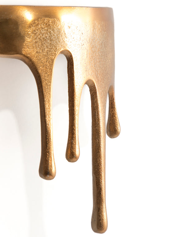 Dripping Deep Gold Floating Shelf