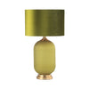 Gold and Green Glass Table Lamp | Velvet Green Shade